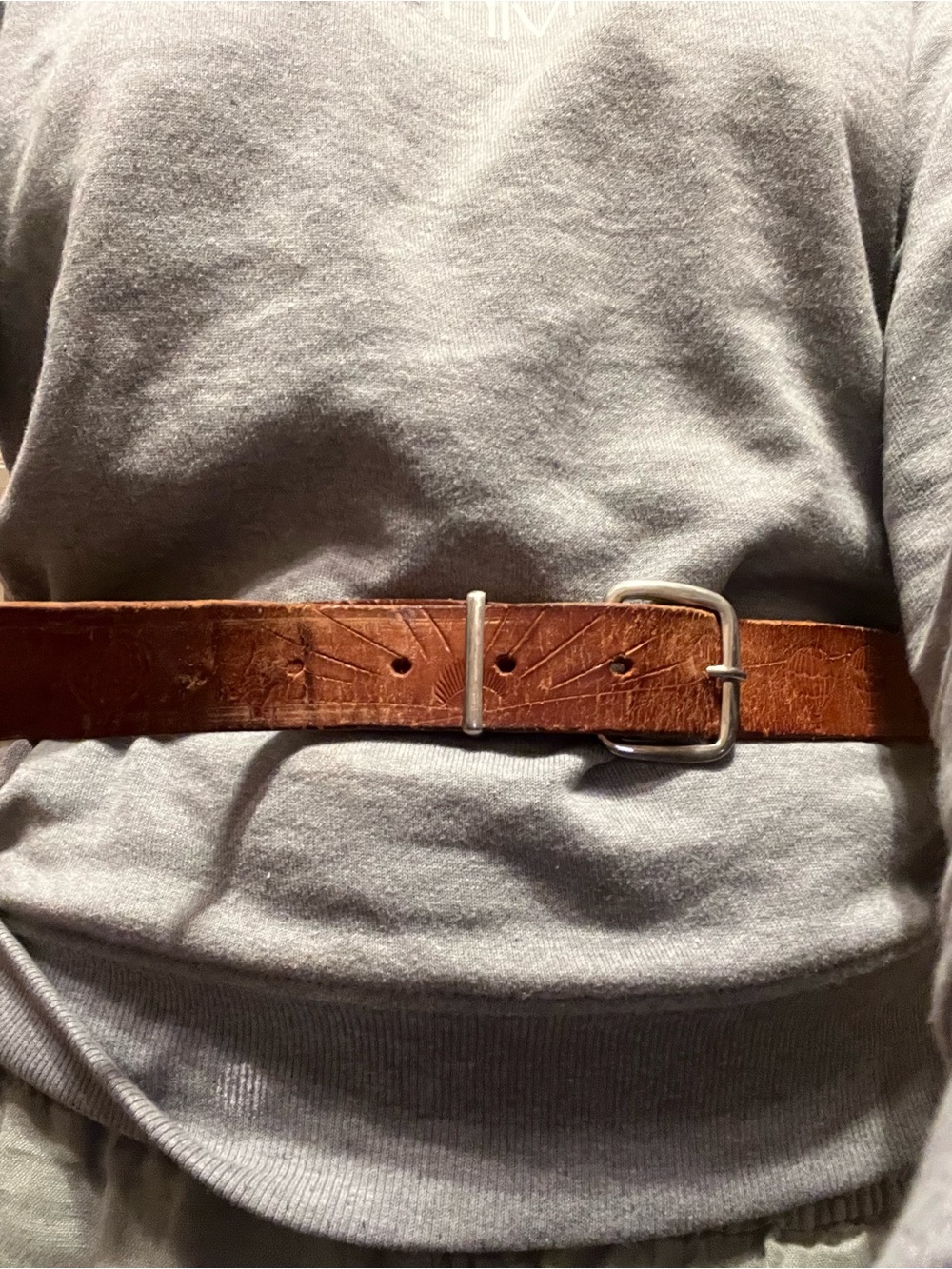 Leather Waist Belt for Men or Women - Brown
